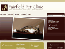 Tablet Screenshot of fairfieldpetclinic.com